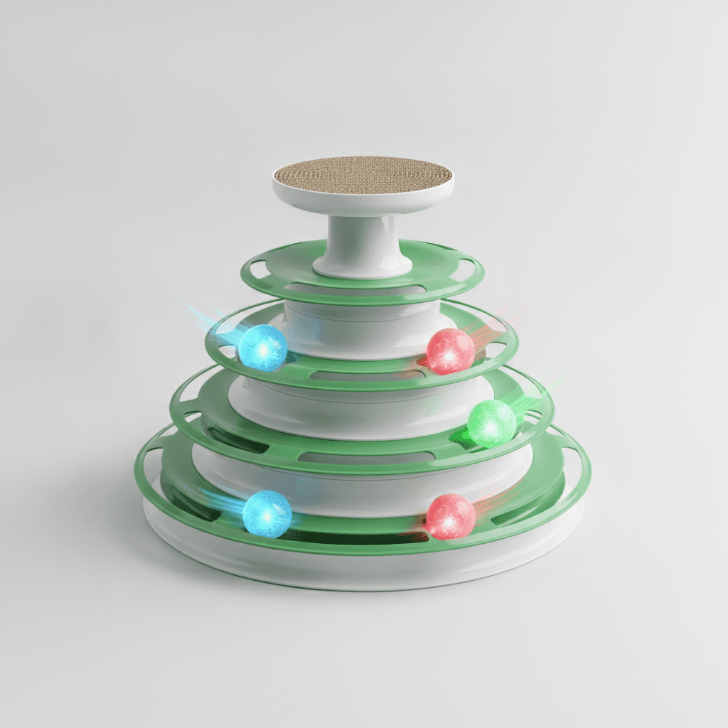 Circuit Tour Interactive — Balles LED 3 Niveaux