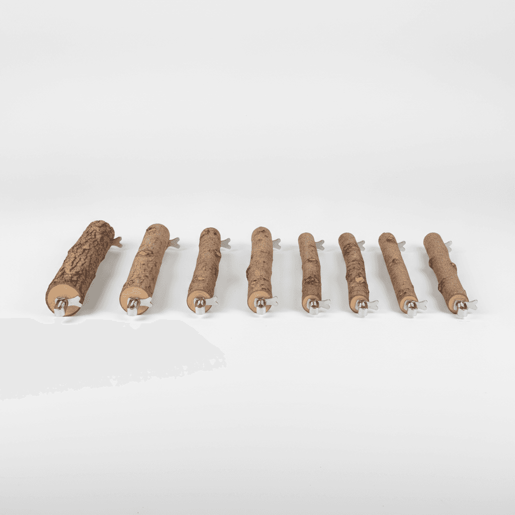Perchoirs Bois Naturel — Lot de 6 Diamètres Variés - Image 1