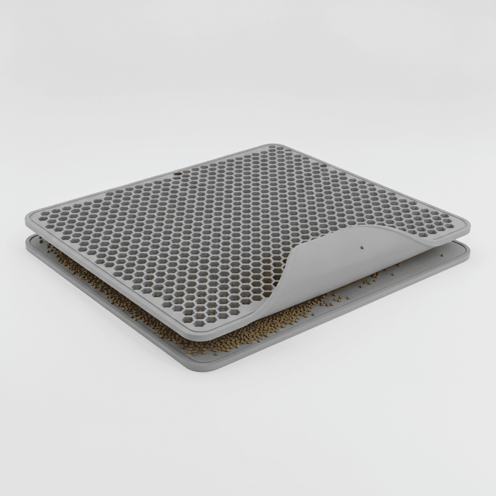 Tapis de Litière Double Couche — Piège à Grains